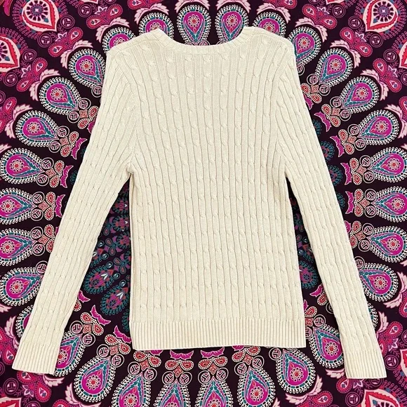 Jeanne Pierre Cable-Knit Sweater - Cream - Picture 3 of 7